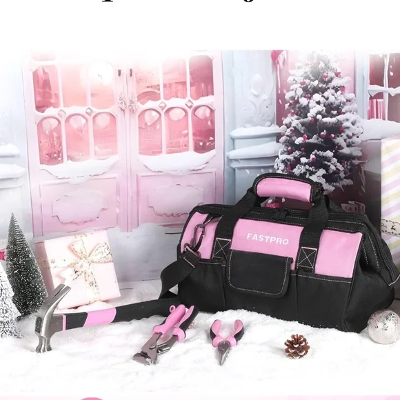 Pink and Black Home Tool Kit - Picture 2 of 9